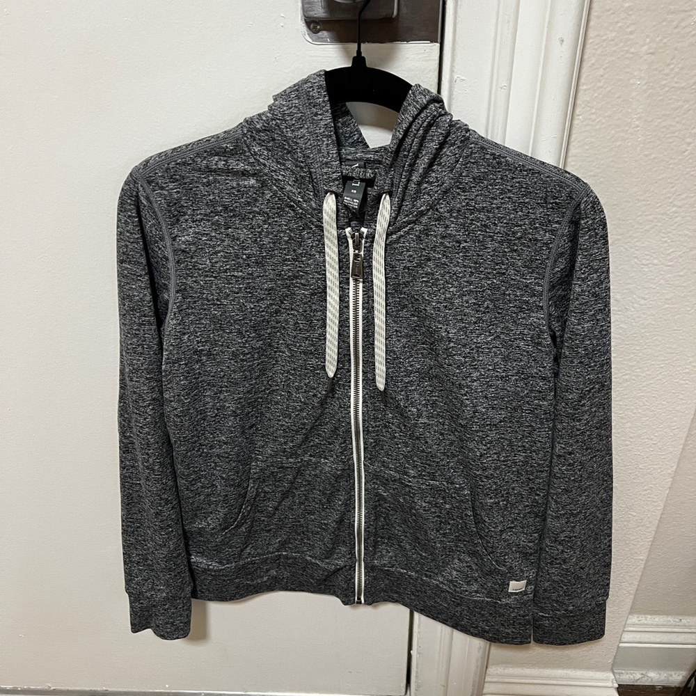 Vuori Gray Heathered Zip-Up Hoodie